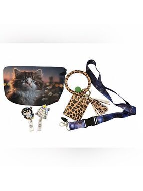 5 Piece Lanyard Wristlet Badge Reel Accessories Lot Nurse Teacher